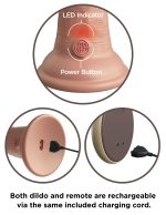 King Cock Elite 9 Inch Vibrating Silicone Dual Density Cock With Remote - Light - Image 8