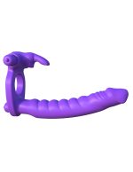 Fantasy C-Ringz Silicone Double Penetrator Rabbit - Purple - Image 4