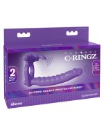 Fantasy C-Ringz Silicone Double Penetrator Rabbit - Purple - Image 6
