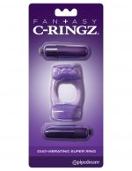 Fantasy C-Ringz Duo-Vibrating Super Ring Purple - Image 3