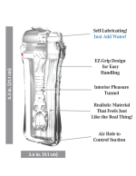 Pdx Extreme Wet Pussies Super Luscious Lips Self-Lubricating Stroker - Frosted - Image 3
