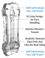 Pdx Extreme Wet Pussies Super Flip a Pussy Over Self-Lubricating Stroker - Frosted - Image 2
