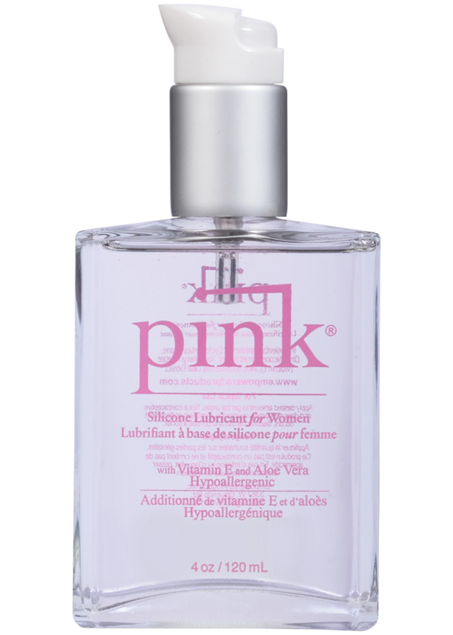 HOPK-G-4.jpg Pink 4oz Glass Bottle Silicone Lubricant - Image 1
