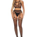 Rant With It 2 Pc Bra Set - One Size - Black