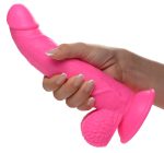 Pop Pecker 7.5 Inch Dildo With Balls - Pink - Image 2
