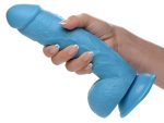 Pop Pecker 8.25 Inch Dildo With Balls - Blue - Image 6