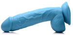 Pop Pecker 8.25 Inch Dildo With Balls - Blue - Image 7