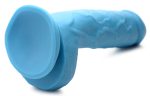 Pop Pecker 8.25 Inch Dildo With Balls - Blue - Image 4