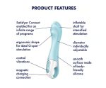 Satisfyer Air Pump Vibrator 5 Plus Inflatable G-Spot Vibrator - Blue - Image 2