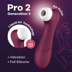 Satisfyer Pro 2 Generation 3 Liquid Air Technology - Red Wine - Image 6