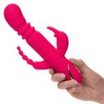 Jack Rabbit Signature Heated Silicone Triple Fantasy Rabbit - Pink - Image 8