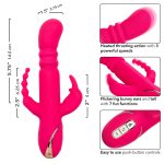 Jack Rabbit Signature Heated Silicone Triple Fantasy Rabbit - Pink - Image 9