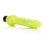 Glow-in-the-Dark Jelly Penis Vibe 7 Inches - Green - Image 4