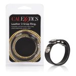 Leather Black 3-Snap Ring - Image 4