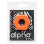 Alpha Liquid Silicone Prolong Sexagon Ring - Orange - Image 2