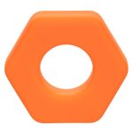 Alpha Liquid Silicone Prolong Sexagon Ring - Orange - Image 4