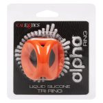 Alpha Liquid Silicone Tri-Ring - Orange Orange - Image 11