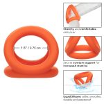 Alpha Liquid Silicone Tri-Ring - Orange Orange - Image 7