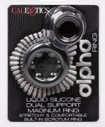Alpha Liquid Silicone Dual Support Magnum Ring - Black - Image 9
