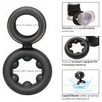Alpha Liquid Silicone Dual Support Magnum Ring - Black - Image 10