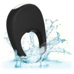 Silicone Rechargeable Pleasure Ring - Black - Black - Image 3