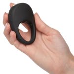 Silicone Rechargeable Pleasure Ring - Black - Black - Image 9