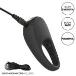 Silicone Rechargeable Pleasure Ring - Black - Black - Image 12