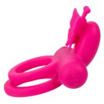 Silicone Rechargeable Dual Butterfly Ring - Pink - Image 10