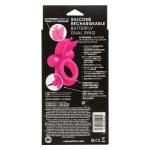 Silicone Rechargeable Dual Butterfly Ring - Pink - Image 5