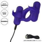 Silicone Rechargeable Triple Orgasm Enhancer - Purple - Image 10