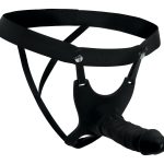 Hollow Silicone Dildo Strap-on - Black
