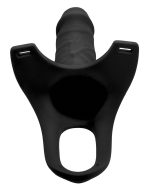 Hollow Silicone Dildo Strap-on - Black - Image 5