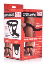 Hollow Silicone Dildo Strap-on - Black - Image 7