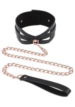 Brat Collar and Leash - Black - Rose Gold - Image 5