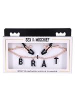 Brat Charmed Nipple Clamps - Rose Gold - Image 4