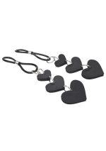 Heart Nipple Ties - Black - Image 4