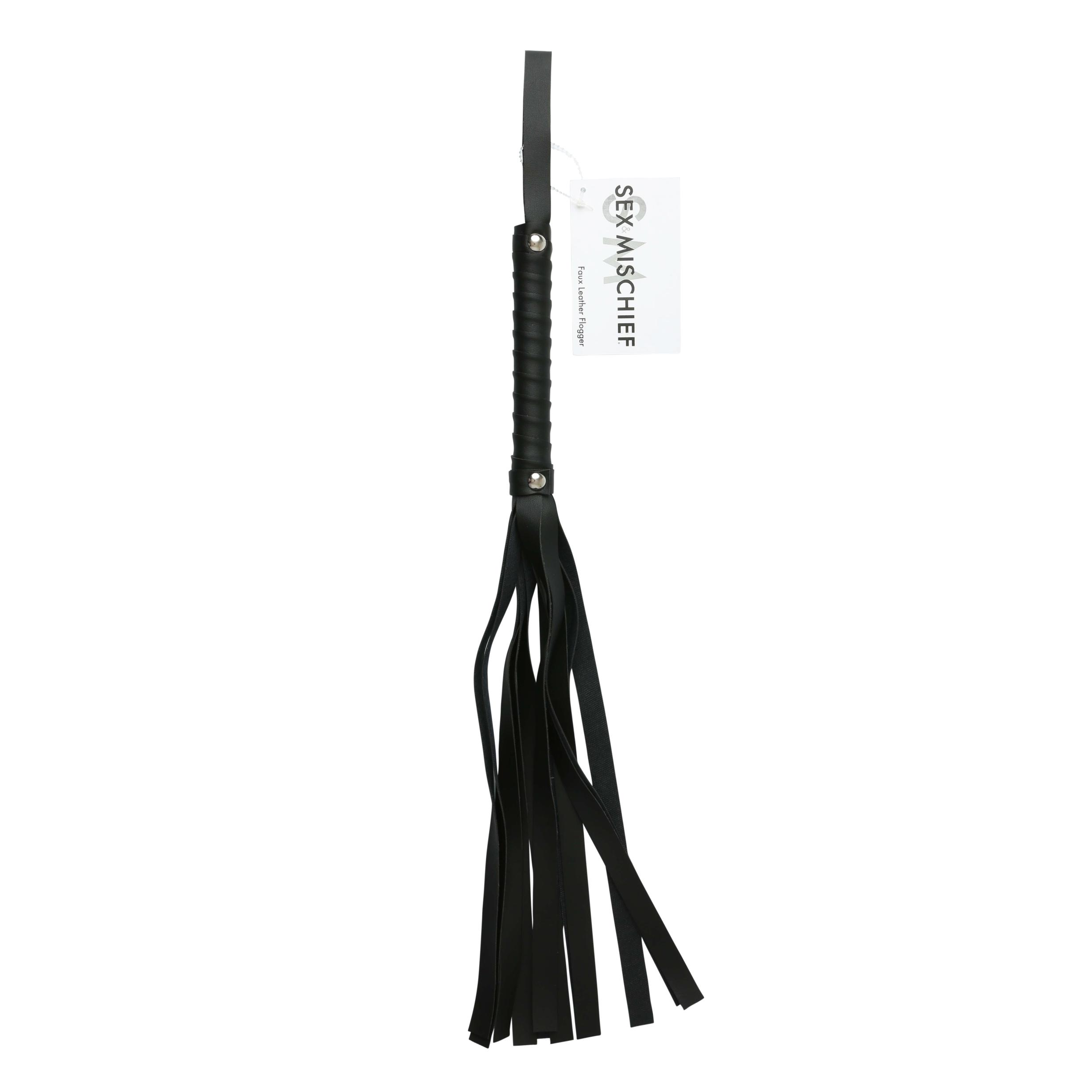 HOSS100-40.jpg Sex and Mischief Faux Leather Flogger - Image 1
