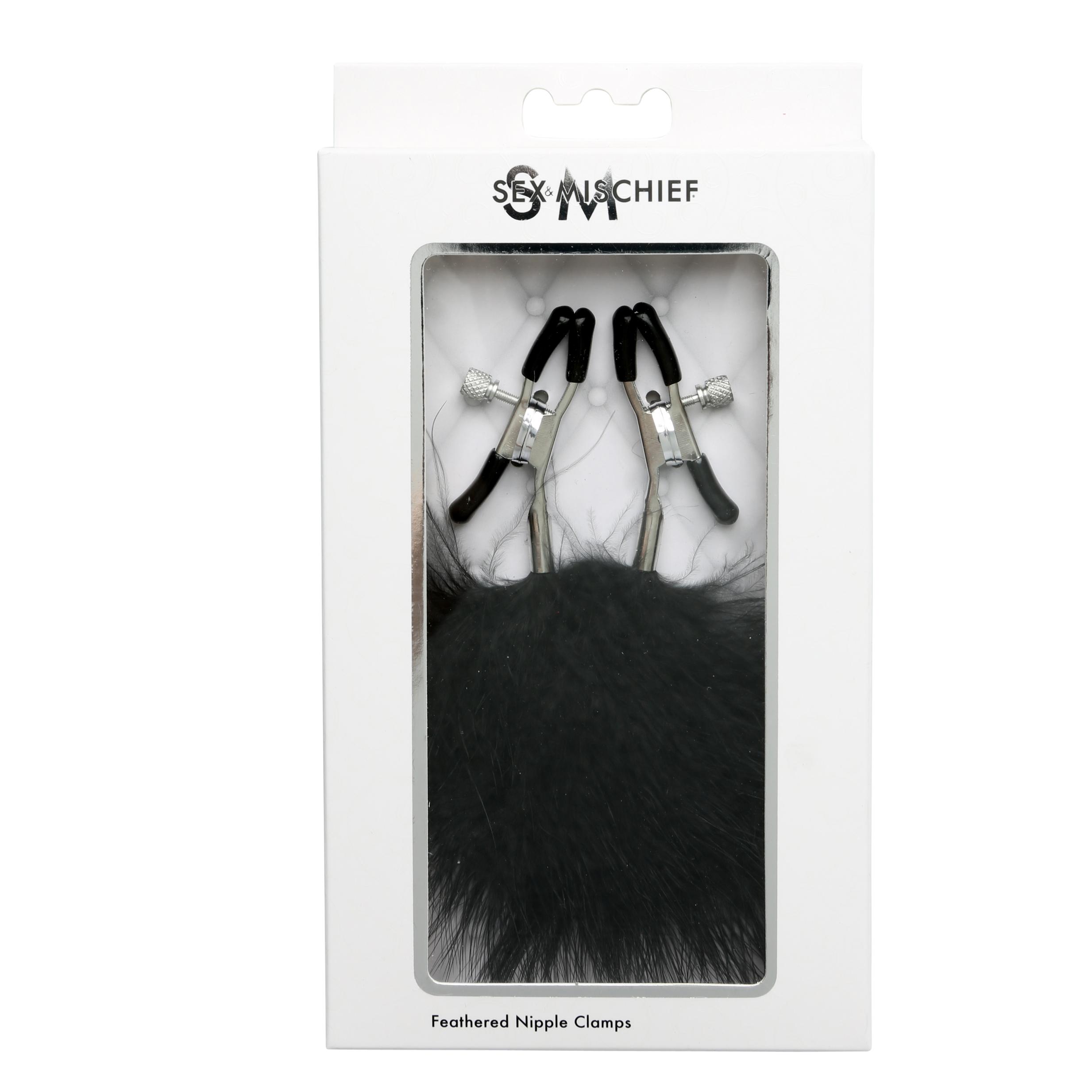 HOSS100-82.jpg Sex and Mischief Feathered Nipple Clamps - Image 1