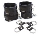 5 Piece Hog Tie and Cuff Set - Black - Image 4