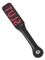 12 Inch Leather Impression Paddle - Slut - Image 2
