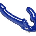 Revolver II Vibrating Strapless Strap on Dildo - Blue