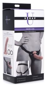 Seducer 7 Inch Silicone Dildo With Harness - Image 2