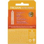 Trojan Stimulations Ultra Ribbed Lubricated Condoms - 3 Pack - Image 2