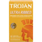Trojan Stimulations Ulta Ribbed - 12 Pack - Image 4