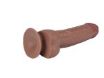 Real Skin 9 Dual Layer Dildo - Light Brown - Image 9