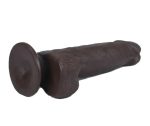 Real Skin 7.5 Dual Layer Dildo - Dark Brown - Image 5