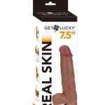 Real Skin 7.5 Dual Layer Dildo - Light Brown