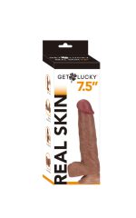 Real Skin 7.5 Dual Layer Dildo - Light Brown
