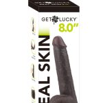 Real Skin 8 Dual Layer Dildo - Dark Brown