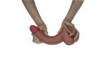 Real Skin 8 Dual Layer Dildo - Light Brown - Image 7